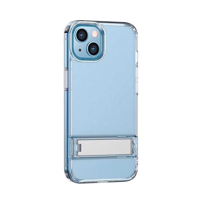 USAMS - Case wingy con soporte para iphone 14 max 6.7" transparente