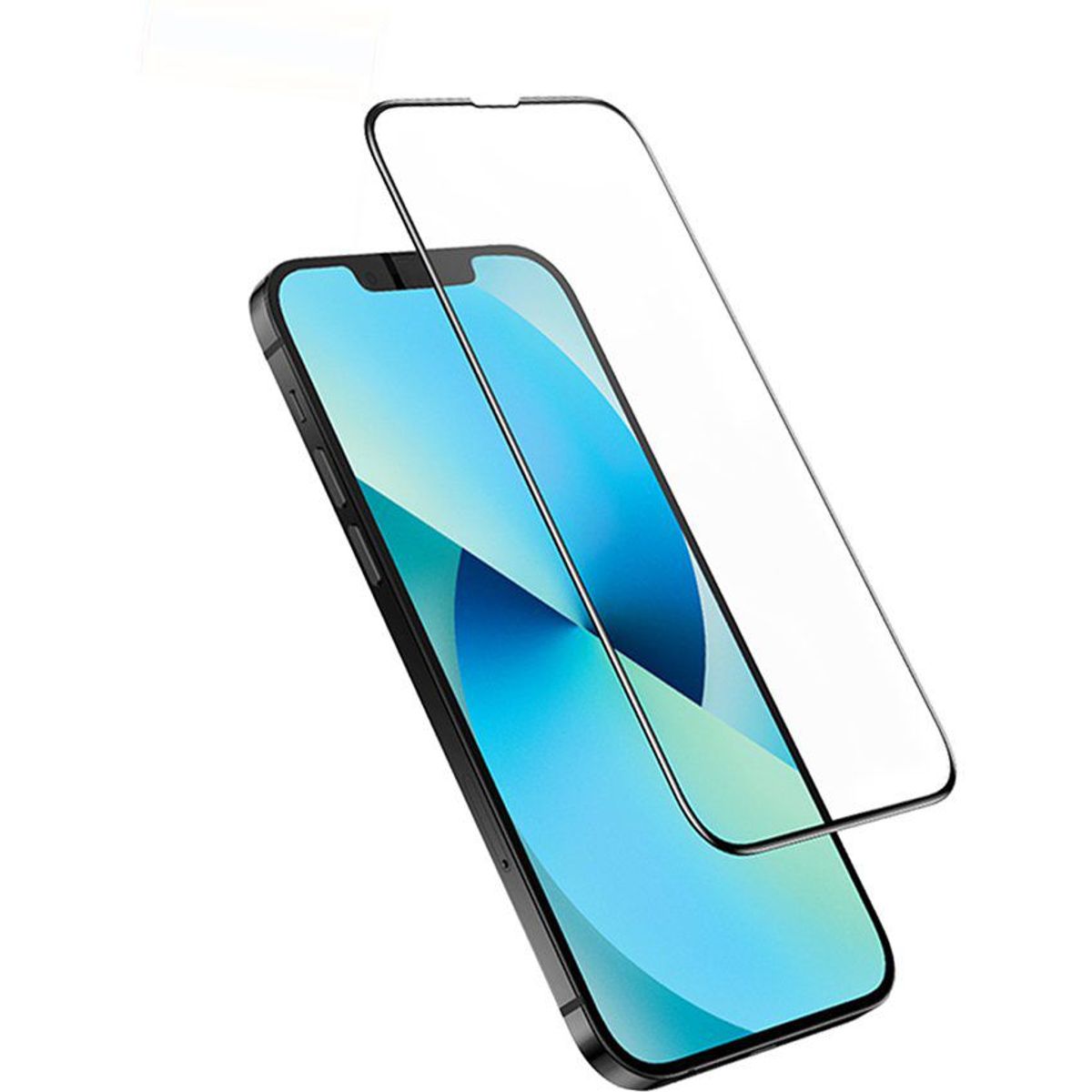 USAMS - Lámina Vidrio Templado para iPhone 13 Pro 6.1" marco Negro