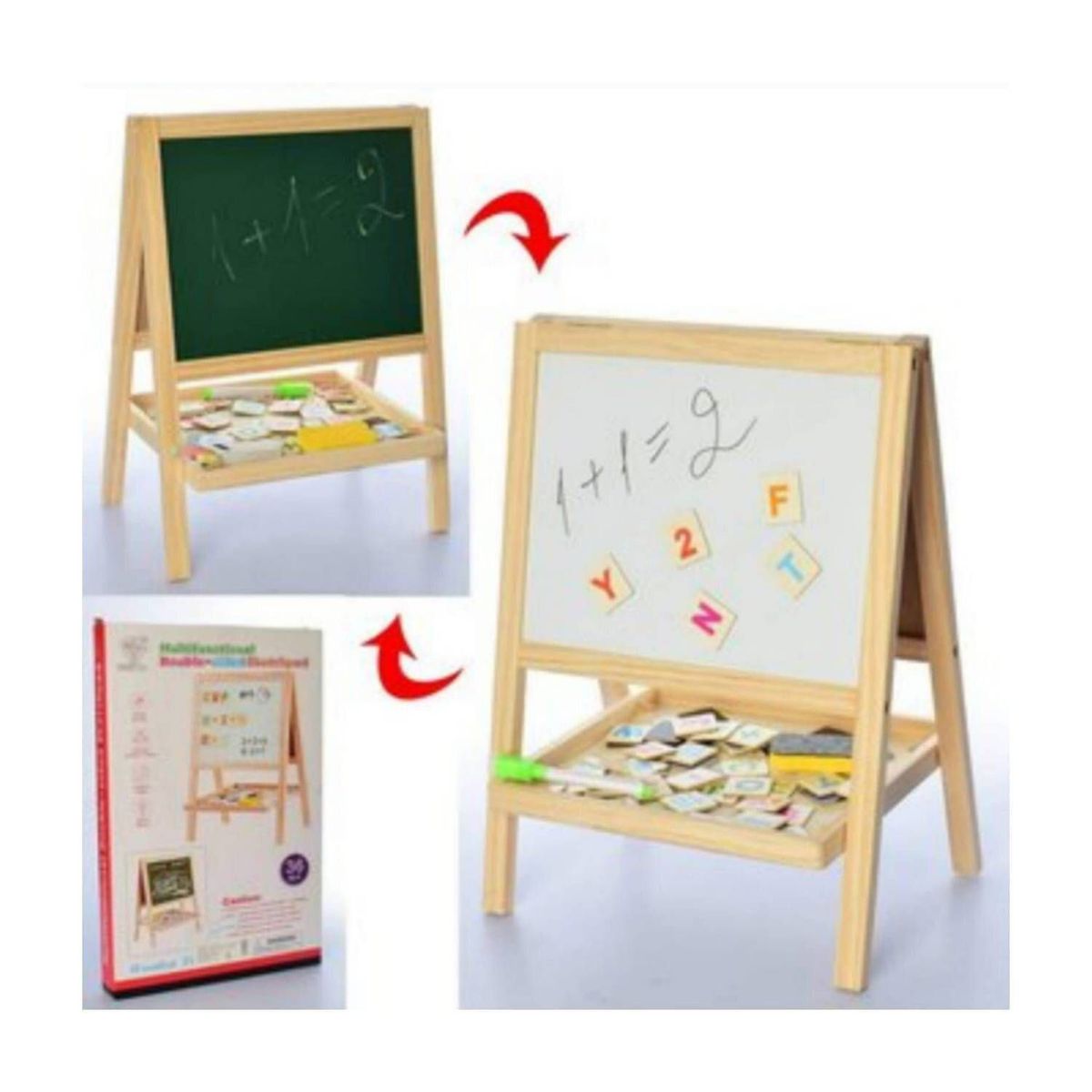 GENERICO - Pizarra Multifuncional Acrílica Tiza Caballete