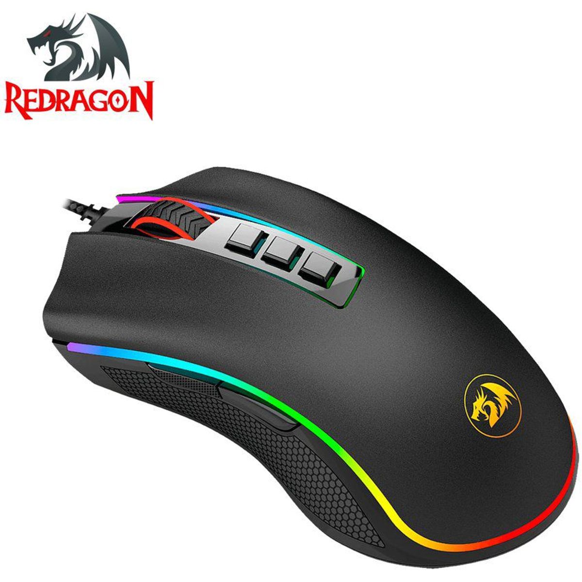 REDRAGON - Mouse gamer redragon cobra m711 10000 dpi, rgb, 9 botones - negro