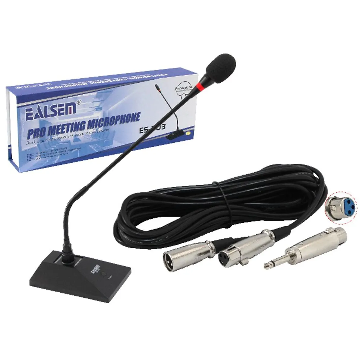 GENERICO - Microfono De Conferencia Flexible cuello De Ganso Profesional Ealsem