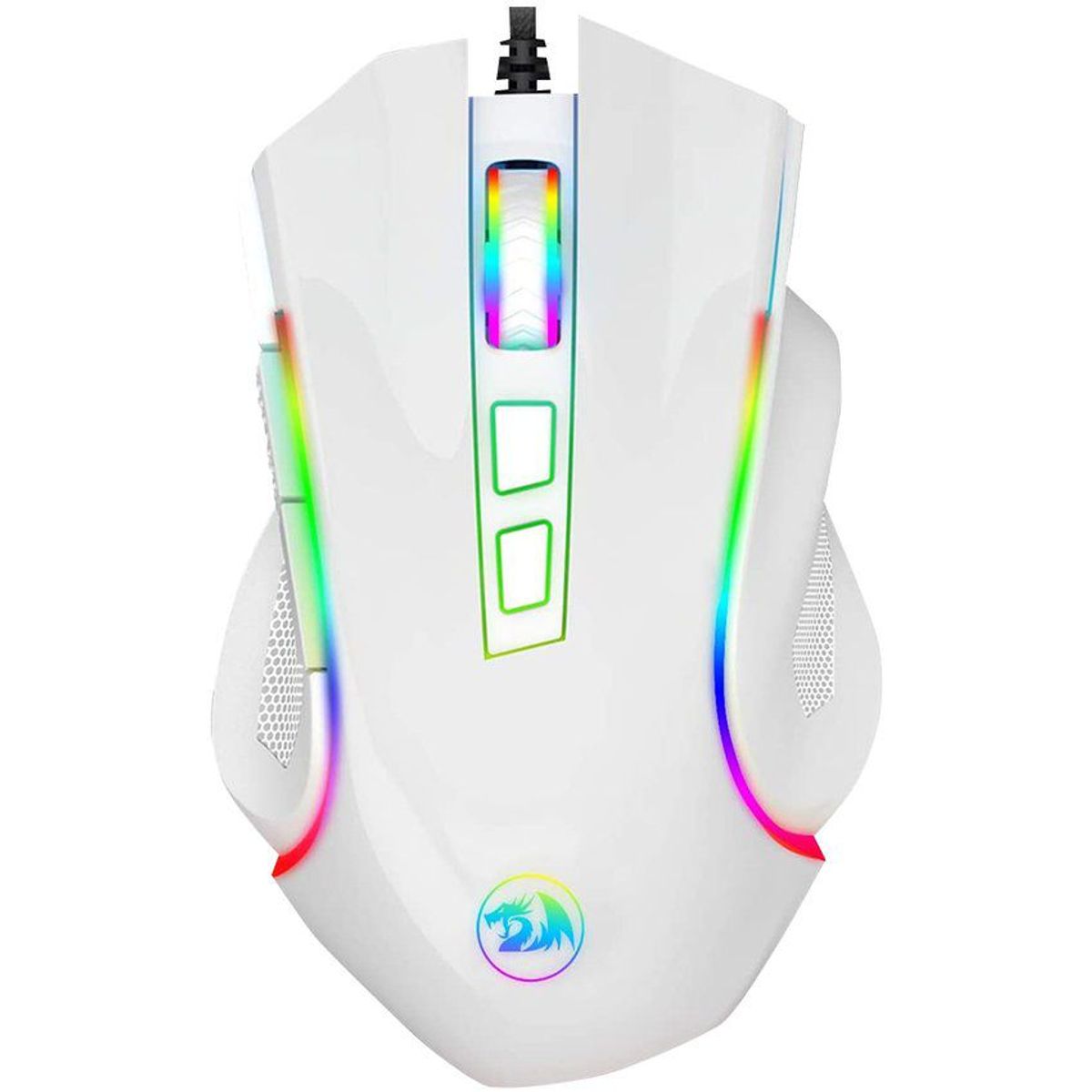 REDRAGON - Mouse gamer redragon griffin white m607w hasta 7200 dpi, rgb - blanco