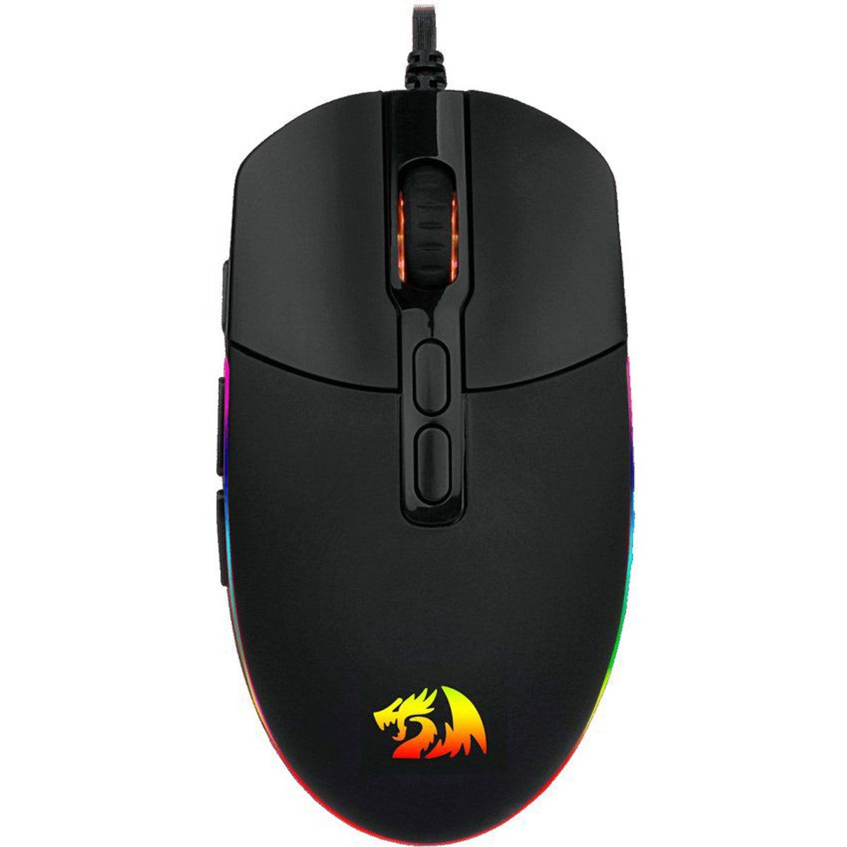 REDRAGON - Mouse gamer redragon invader m719 10000 dpi, rgb, 8 botones - negro