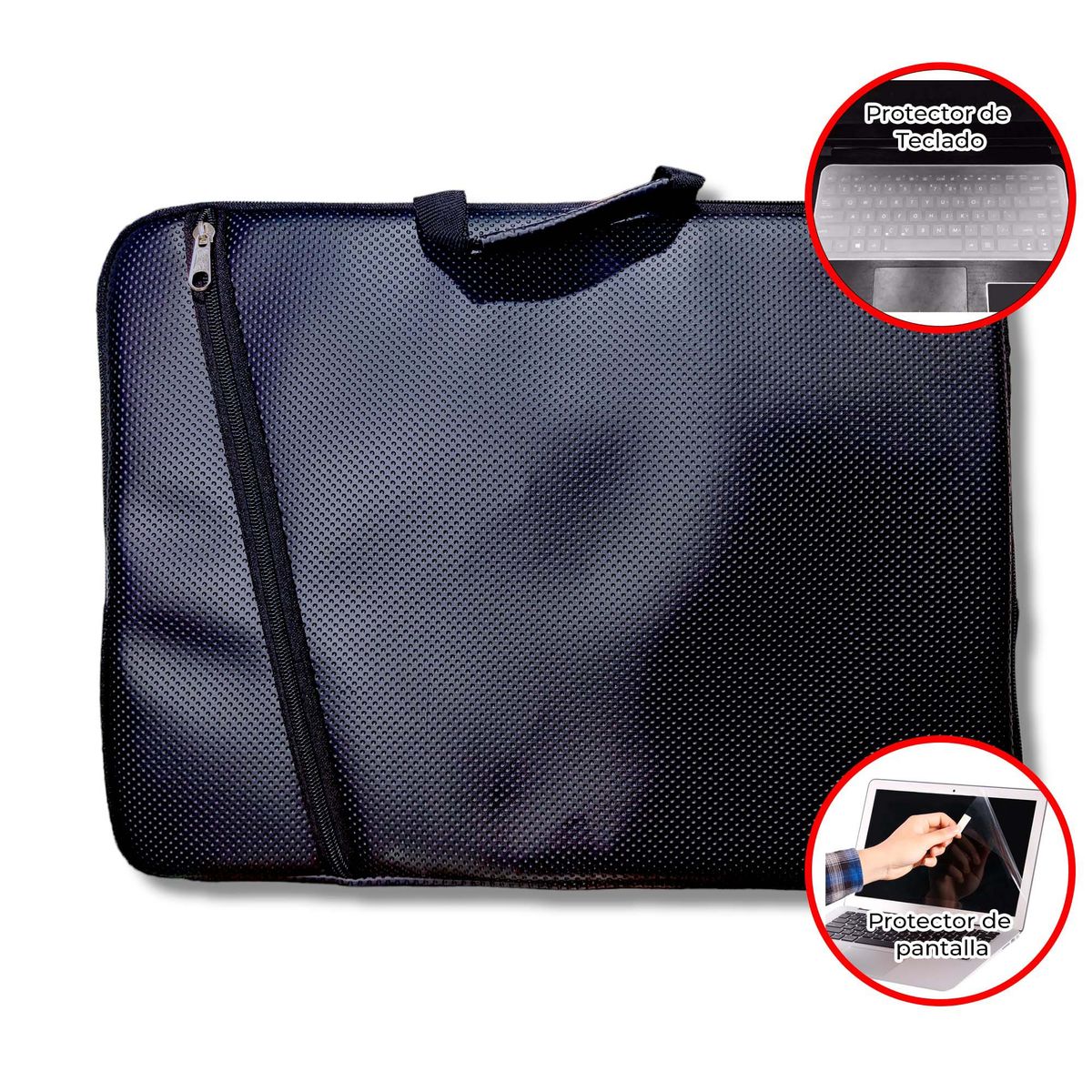 GENERICO - Kit Laptop 3 en 1 Funda Maletin 14"  + Protector de Pantalla y Teclado