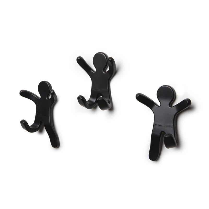 UMBRA - COLGADOR DE PARED AMIGO 3 - NEGRO
