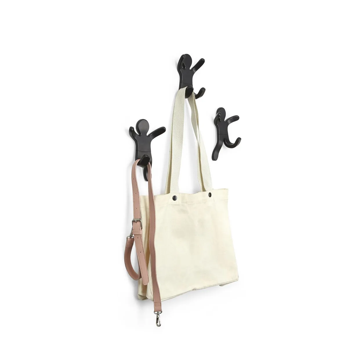 UMBRA - COLGADOR DE PARED AMIGO 3 - NEGRO