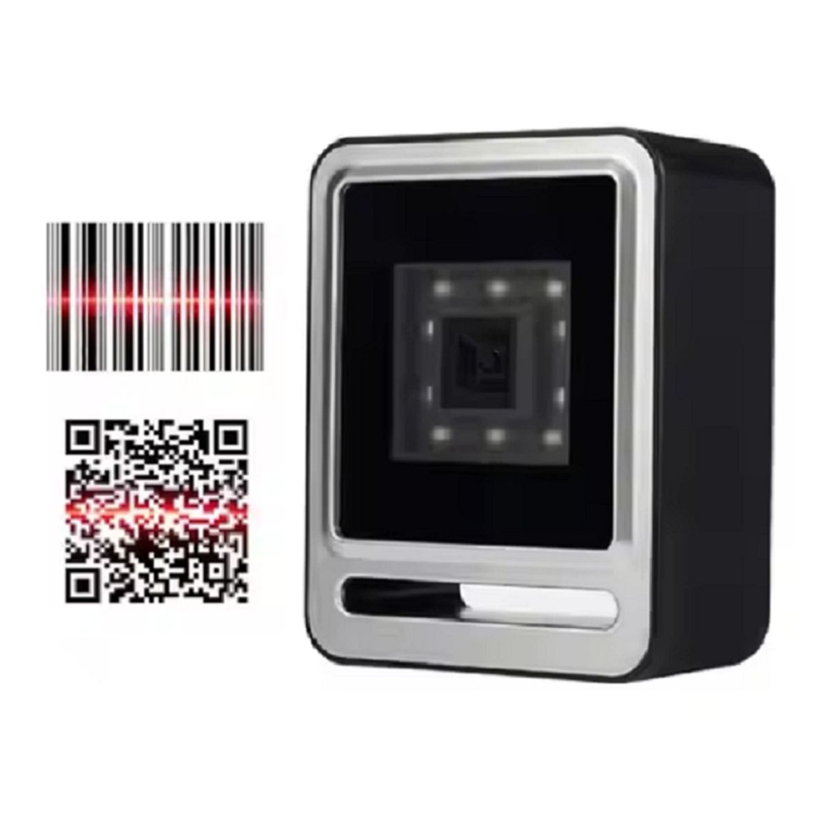 JPSYSTEMS - Lector escaner de código de barras alámbrico USB de mesa omnidireccional 2D 1D YHD-9200D