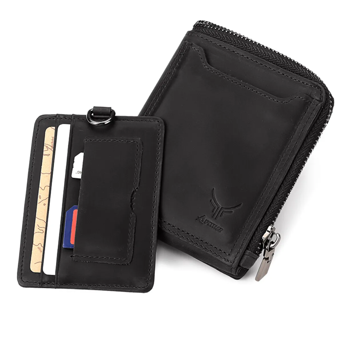 ARMUZ - Billetera de Cuero Vacuno de Alta Gama BP905 con RFID
