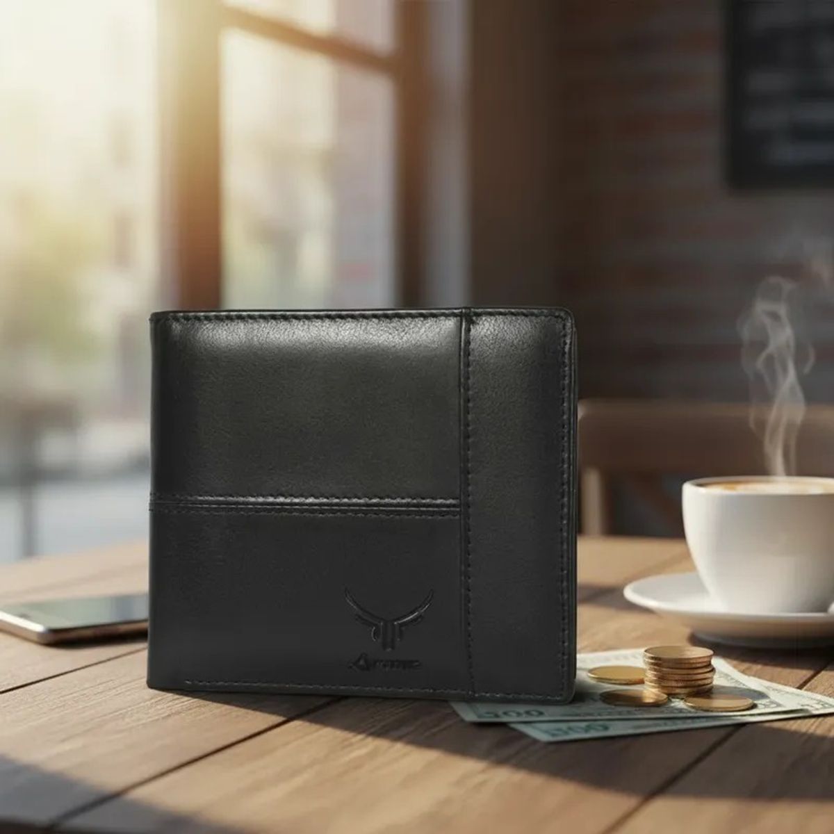 ARMUZ - Billetera de Cuero Vacuno De Diseño Clásico 8064 con Rfid Hombre