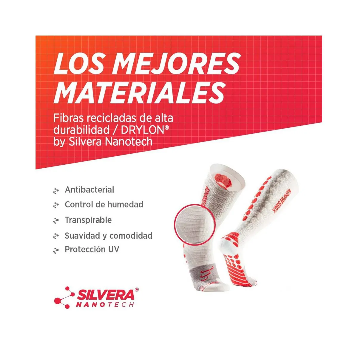 SILVERA NANOTECH - Medias deportivas de compresion  con 3d