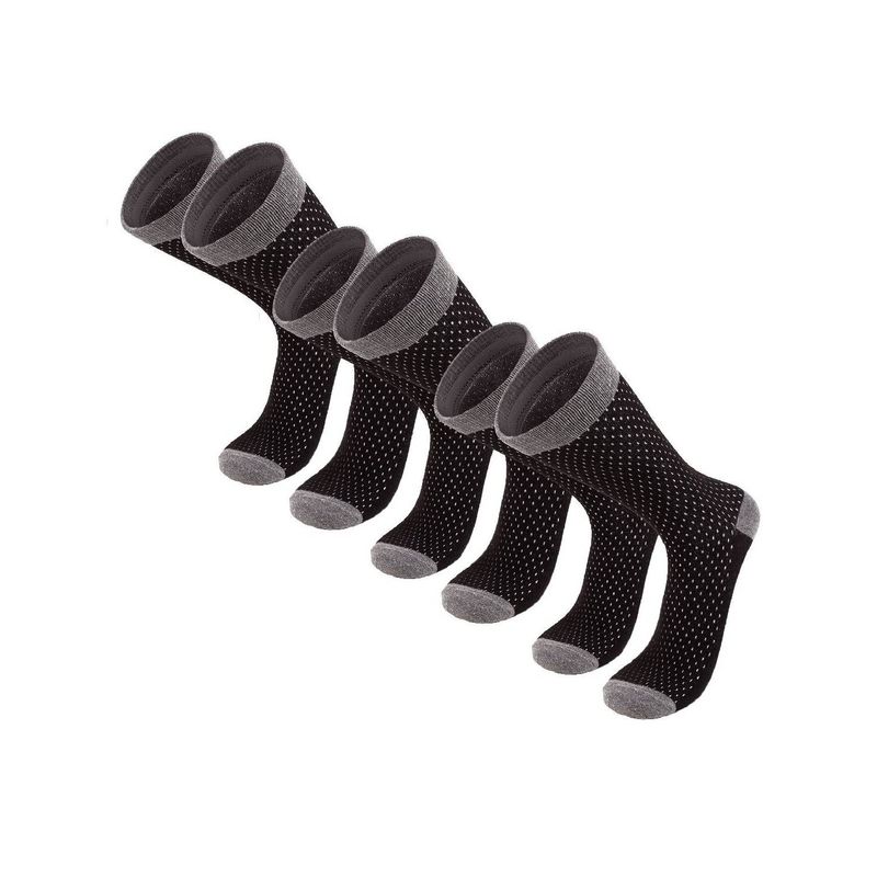 SILVERA NANOTECH - Medias vestir hombre mujer de algodón peruano antibacteriales 3 Pack