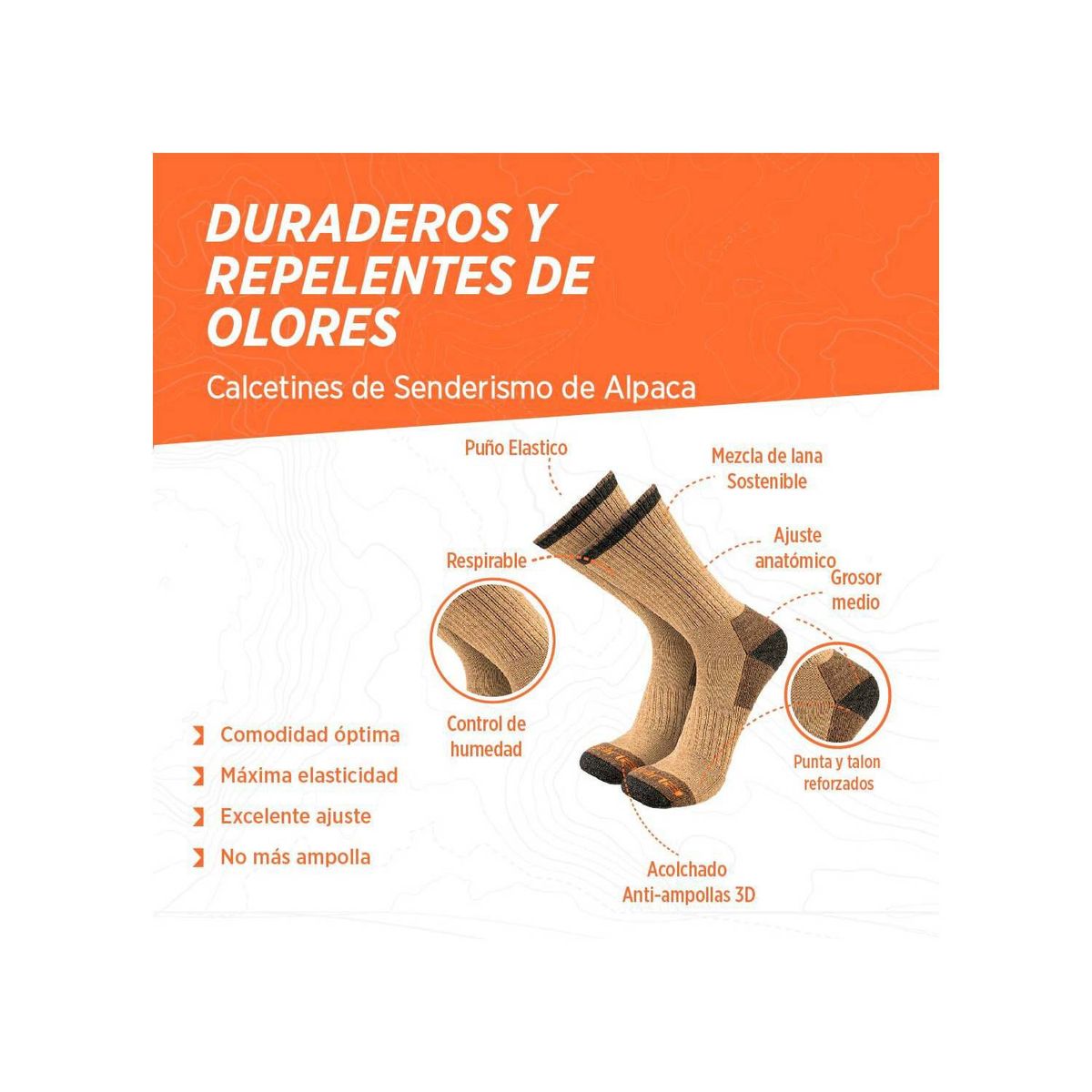 SILVERA NANOTECH - Medias de lana outdoor trek alpaca merino termicas