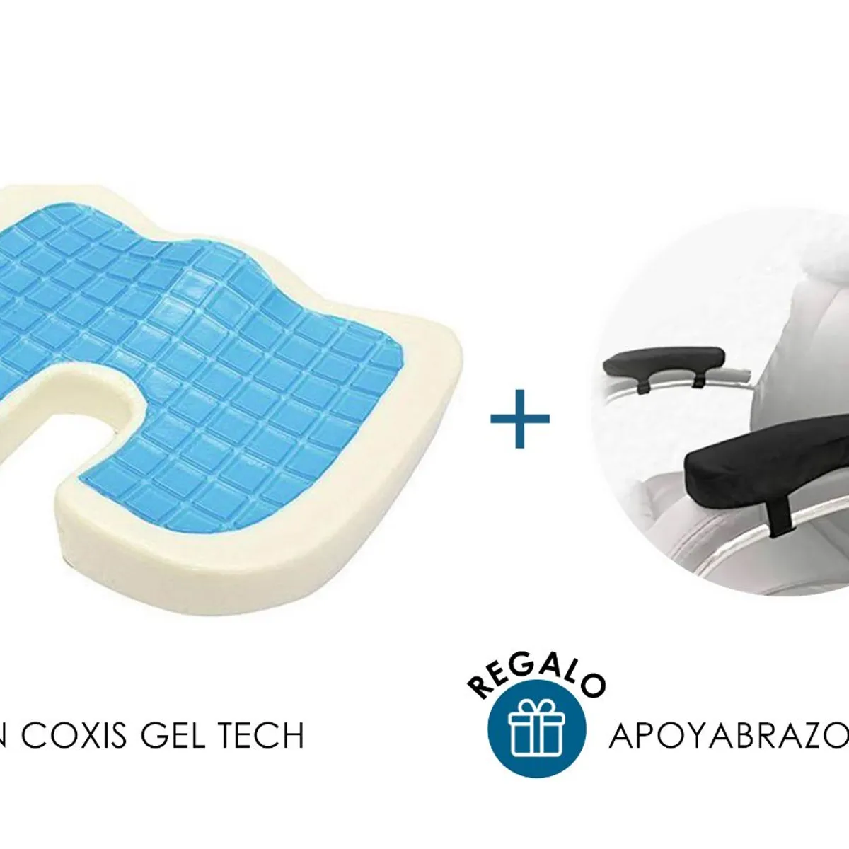 TERAFLEX - COJIN COXIS CON GEL FRIO  REGALO APOYABRAZOS  TERAFLEX  46x35x7 CM