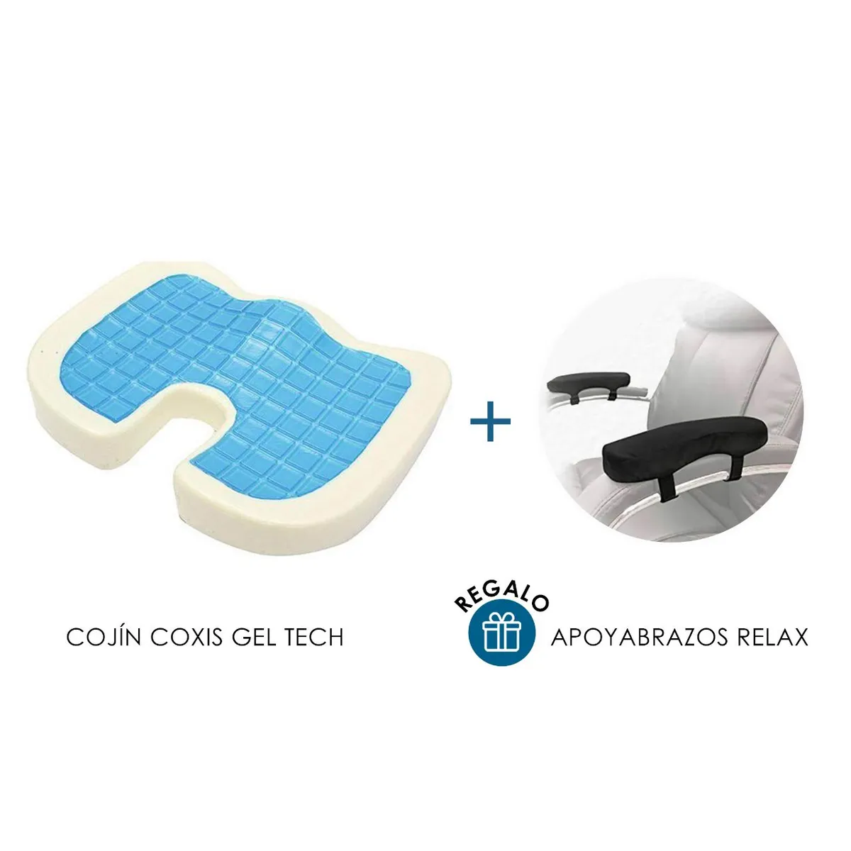 TERAFLEX - COJIN COXIS CON GEL FRIO  REGALO APOYABRAZOS  TERAFLEX  46x35x7 CM