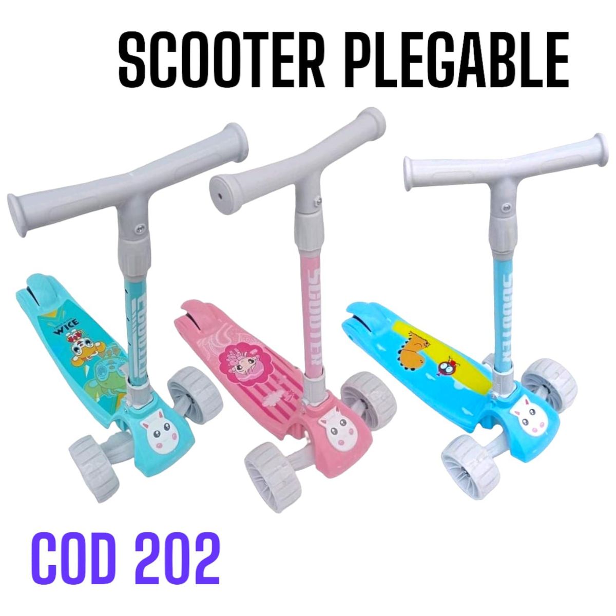 OEM - Scooter Monopatin para Niños Musical Patineta con Luces
