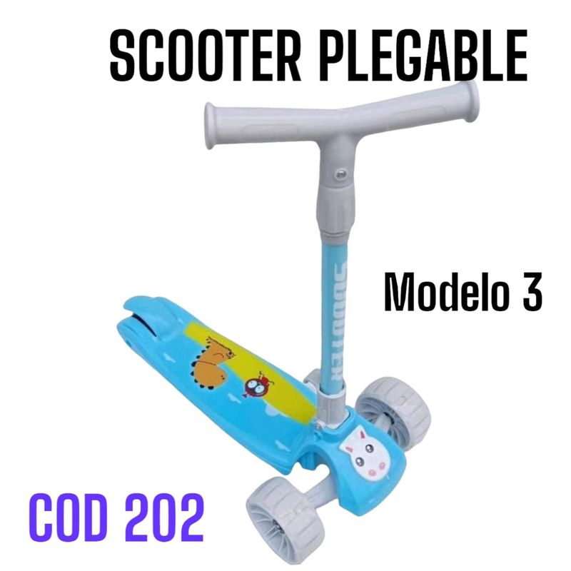 OEM - Scooter Monopatin para Niños Musical Patineta con Luces