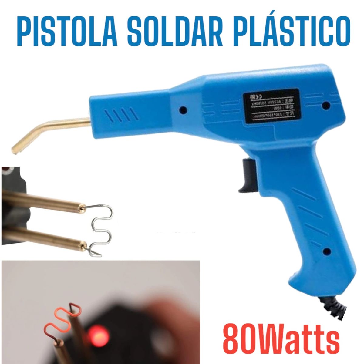 OEM - Kit de Reparacion Autos Soldar Soldadura 80W todo Tipo de Plásticos