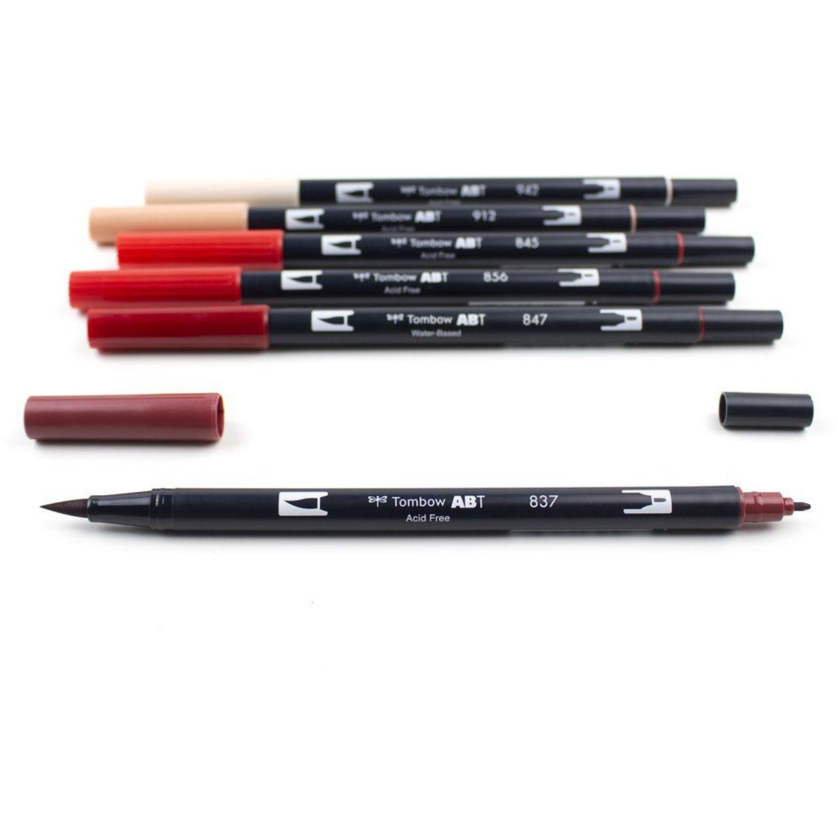 TOMBOW - ABT Dual Brush Pen set 6und Tonos Rojo