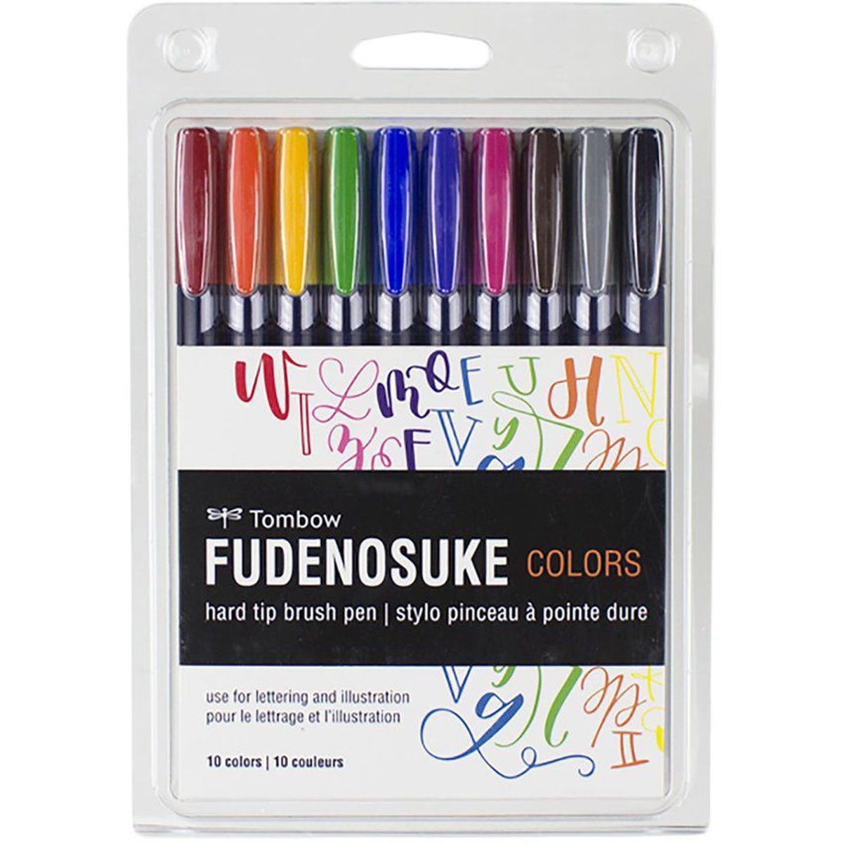 TOMBOW - Rotuladores Fudenosuke  - Set 10 und colores