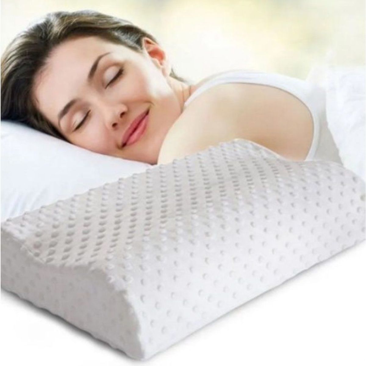OEM - Almohada viscoelastica memory pillow  funda con cierre