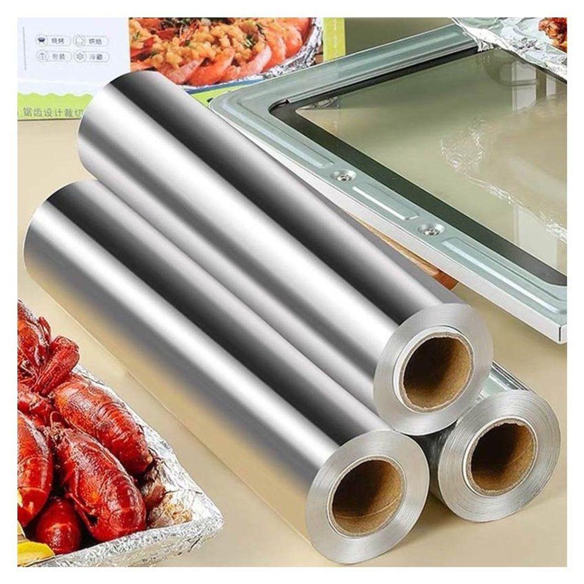 OEM - Pack x 2 Papel Aluminio de Cocina de 20 metros