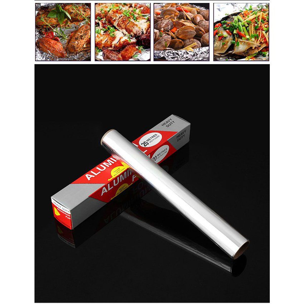 OEM - Pack x 2 Papel Aluminio de Cocina de 20 metros