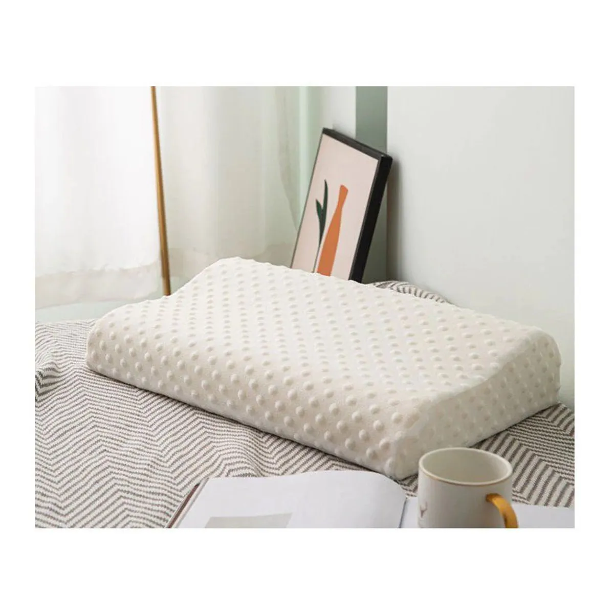 GENERICO - Almohada viscoelastica memory pillow  funda con cierre