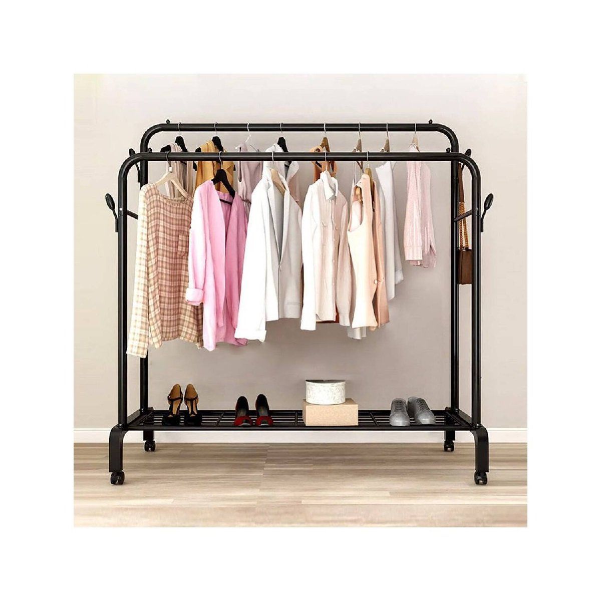 GENERICO - Estante Organizador Ropa Perchero Con Ruedas PB
