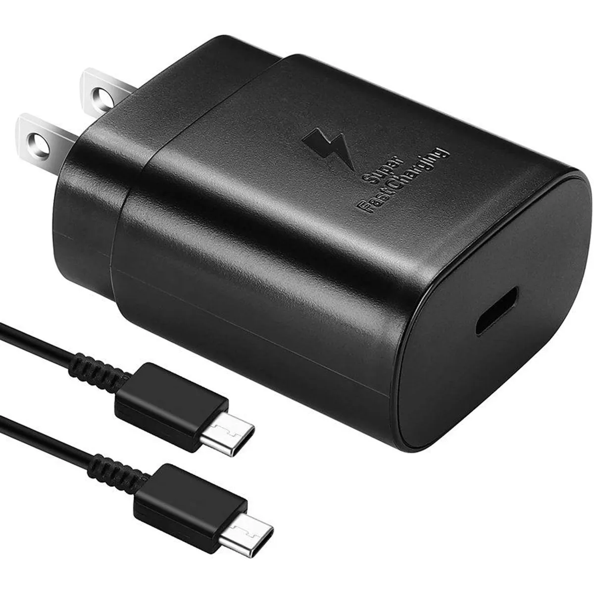 SAMSUNG - Cargador Samsung USB C de 25W Carga Rápida Galaxy S20 S21 S21ultra S10