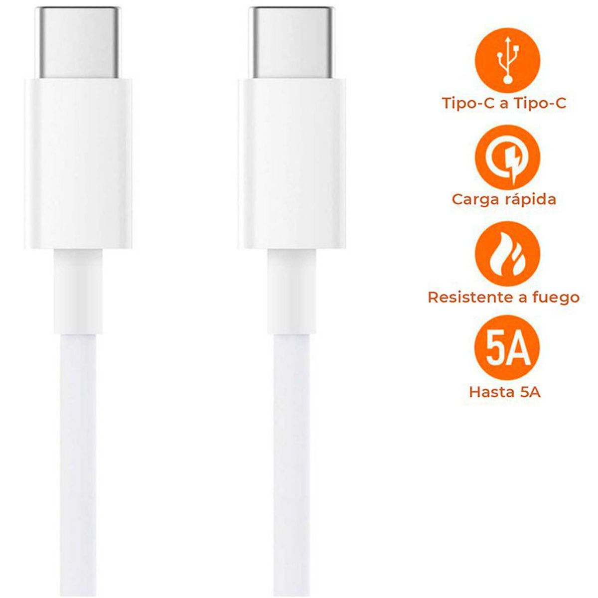 XIAOMI - Cable Premium Xiaomi MI USB Tipo C a Tipo C 150cm Velocidad 480 MBPS