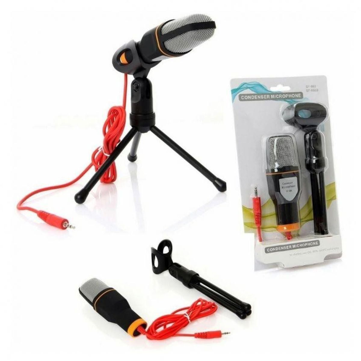 GENERICO - Microfono condensador profesional youtuber pc laptop celular