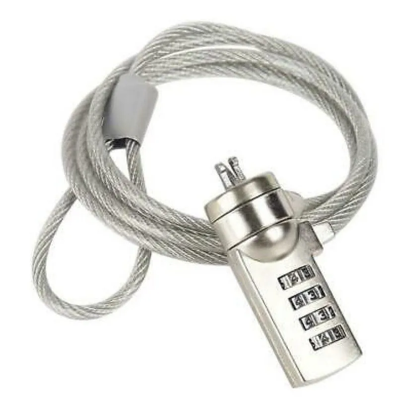 GENERICO - Candado para laptop notebooks con clave en acero