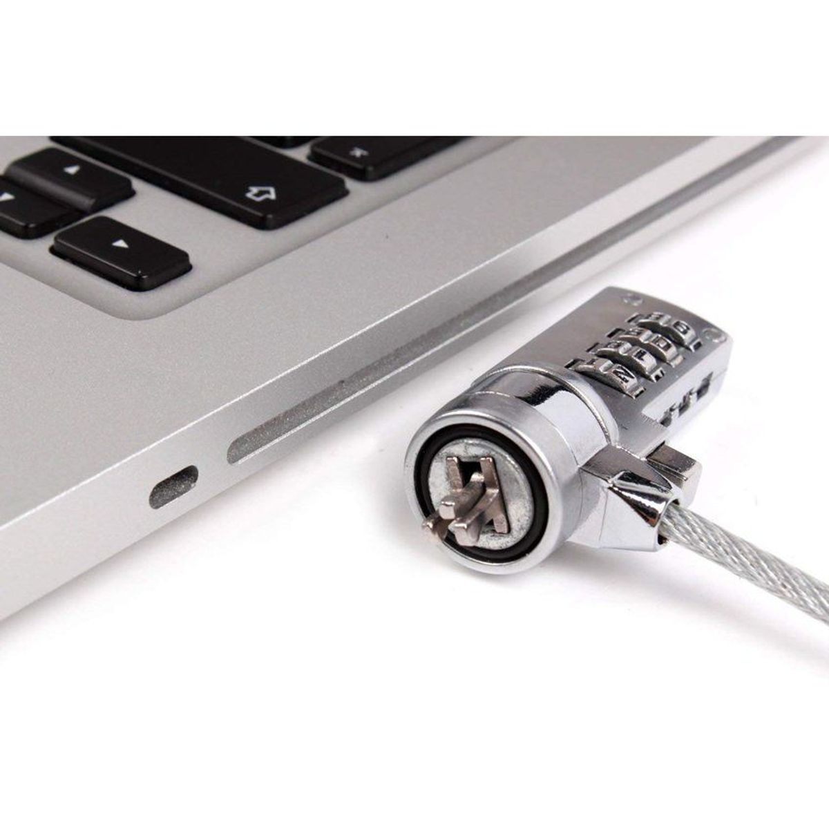 GENERICO - Candado para laptop notebooks con clave en acero