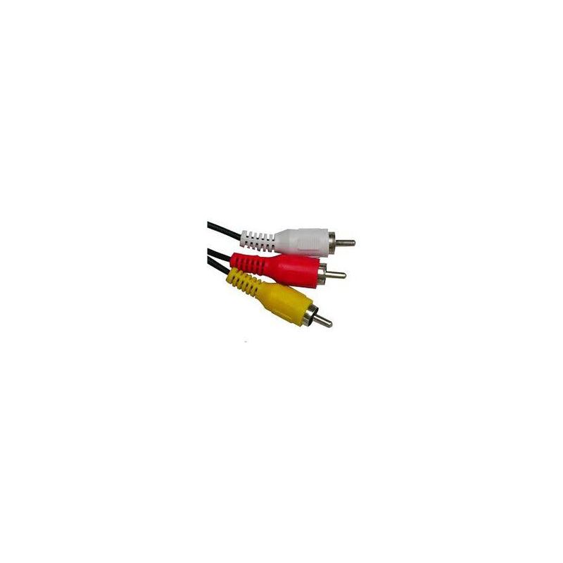 GENERICO - Cable rca a rca 3 metros - macho a macho