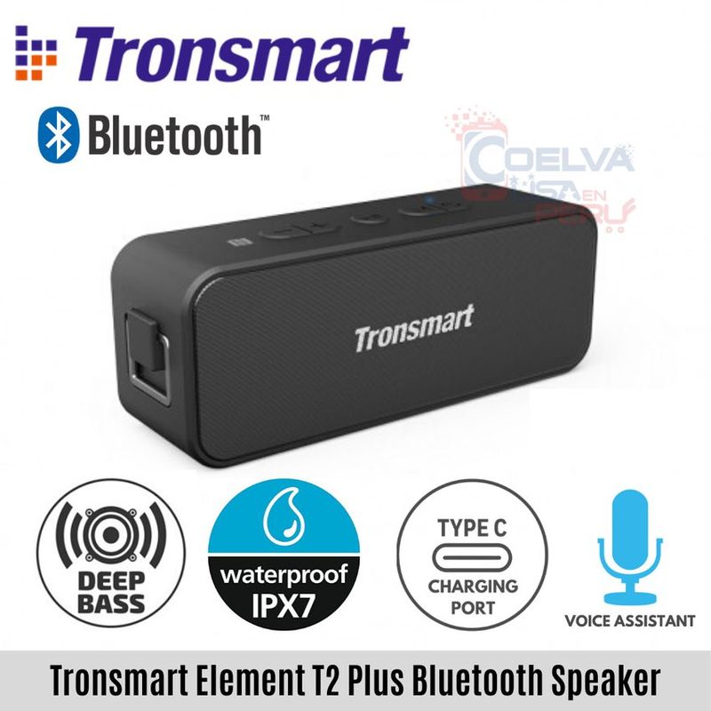 TRONSMART - Tronsmart parlante bluetooth t2 plus 20w acuático extra bass 24 horas