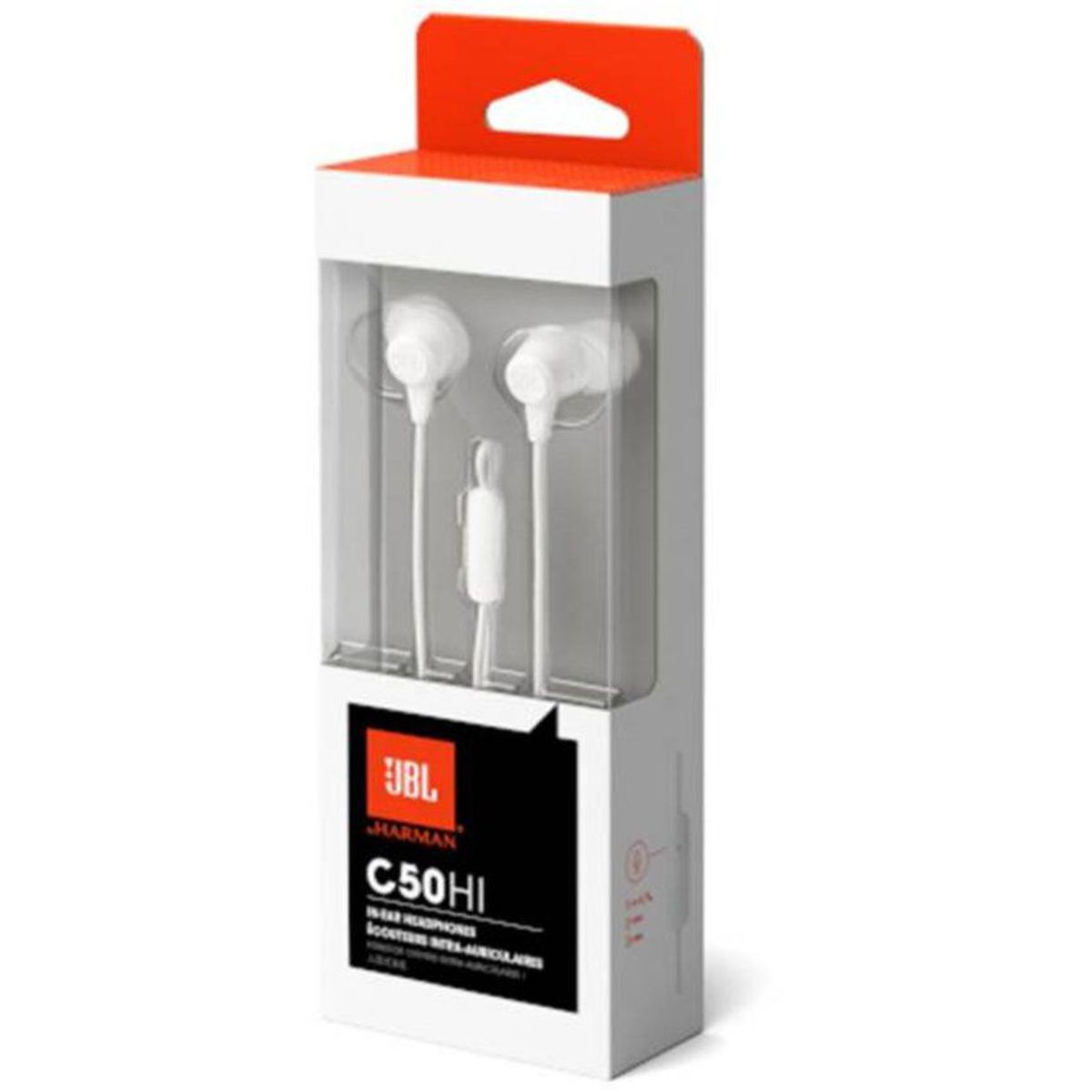 JBL - JBL C50HI Audífono Intrauricular con Micrófono Ligero - Blanco