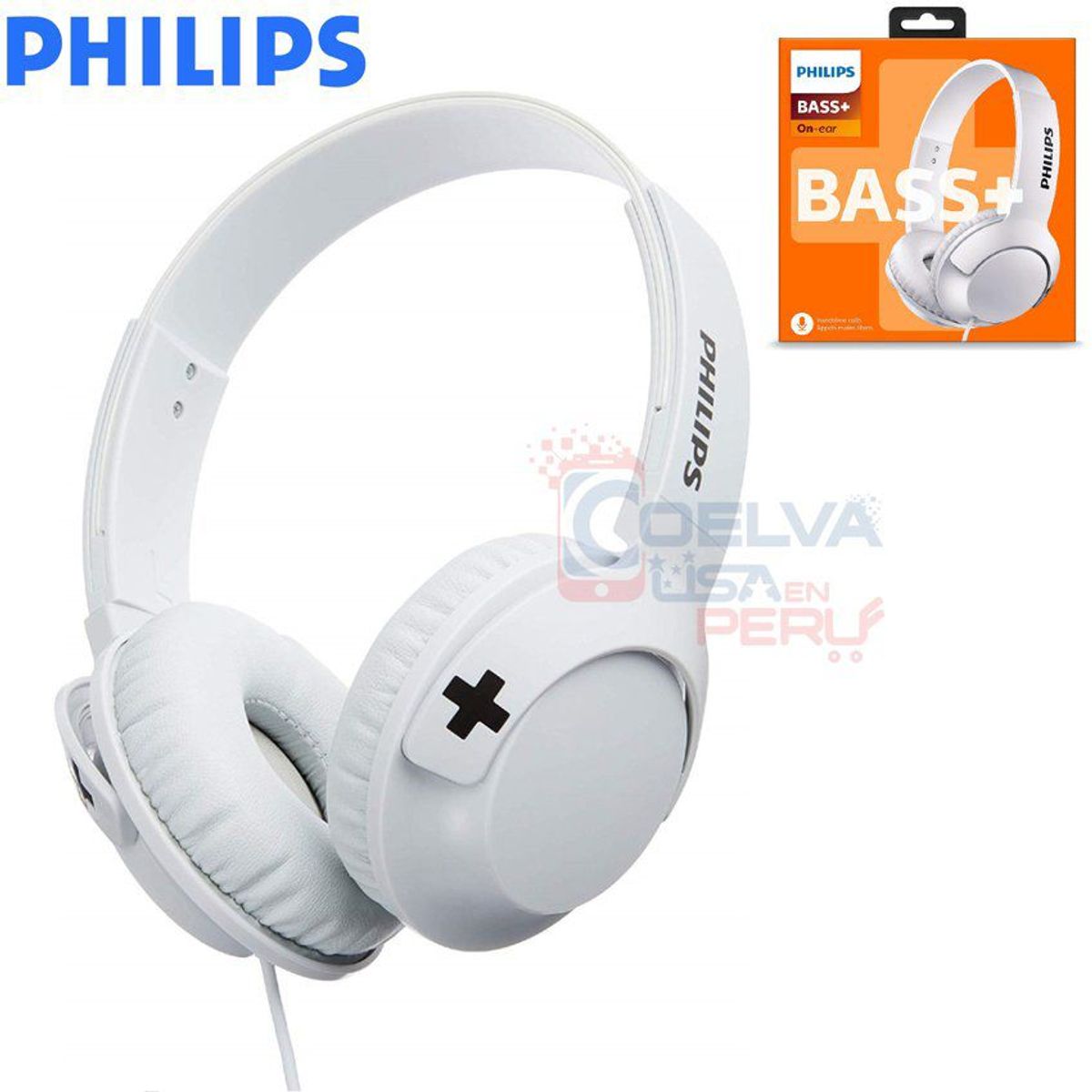 PHILIPS - Audífonos philips shl-3075 supraurales bass? plus - blanco