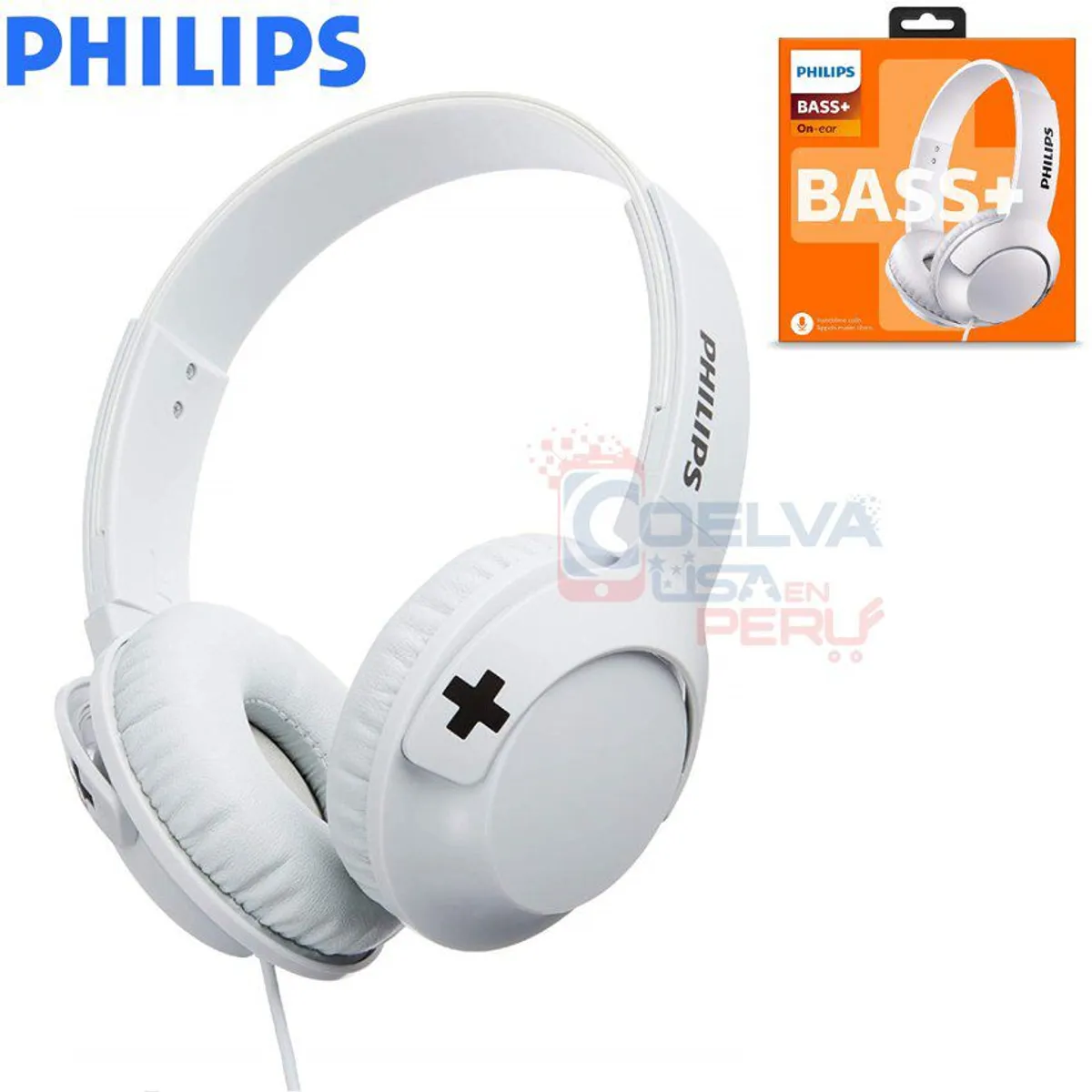 PHILIPS - Audífonos philips shl-3075 supraurales bass? plus - blanco