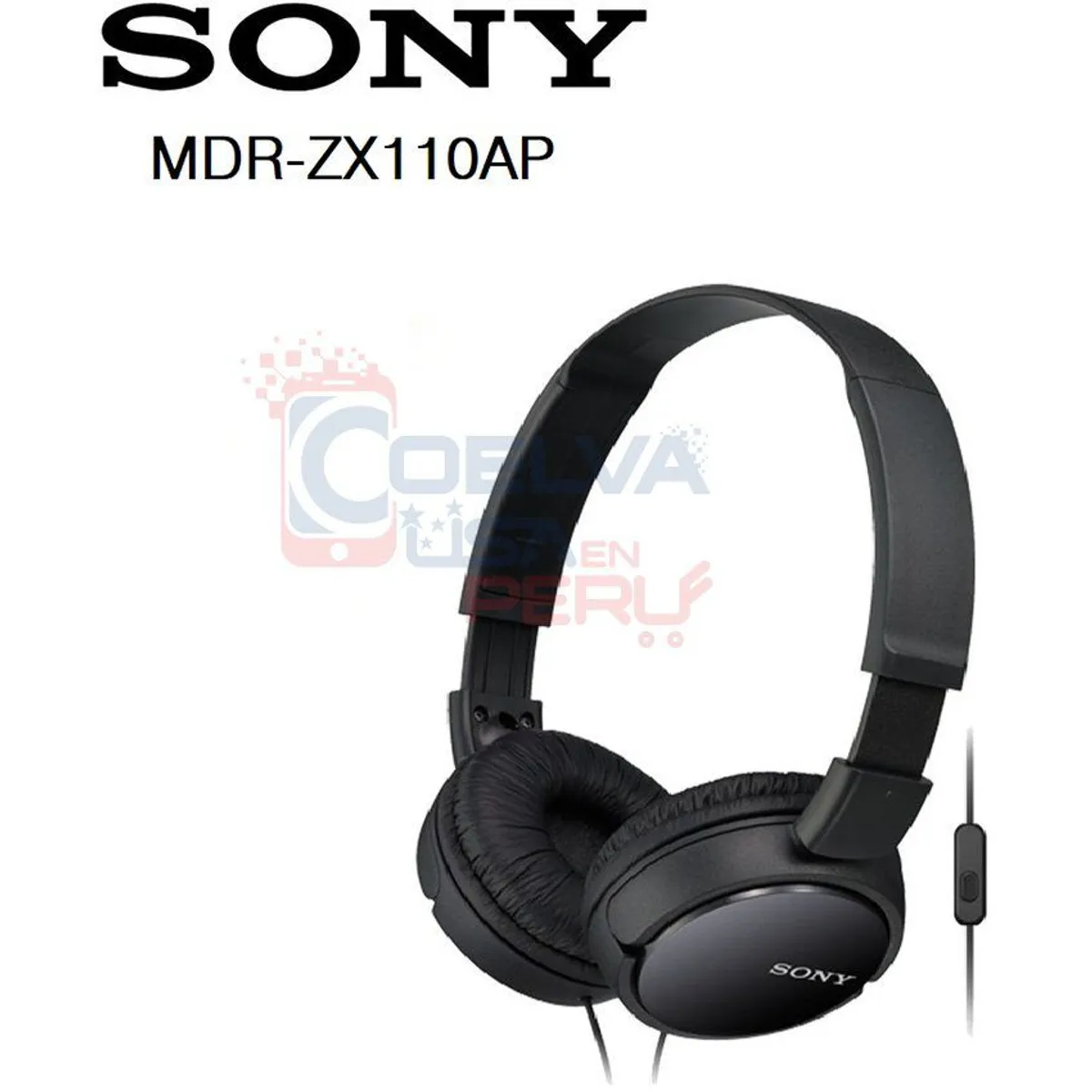 SONY - Audífono Sony MDR-ZX110AP con Micrófono - Negro