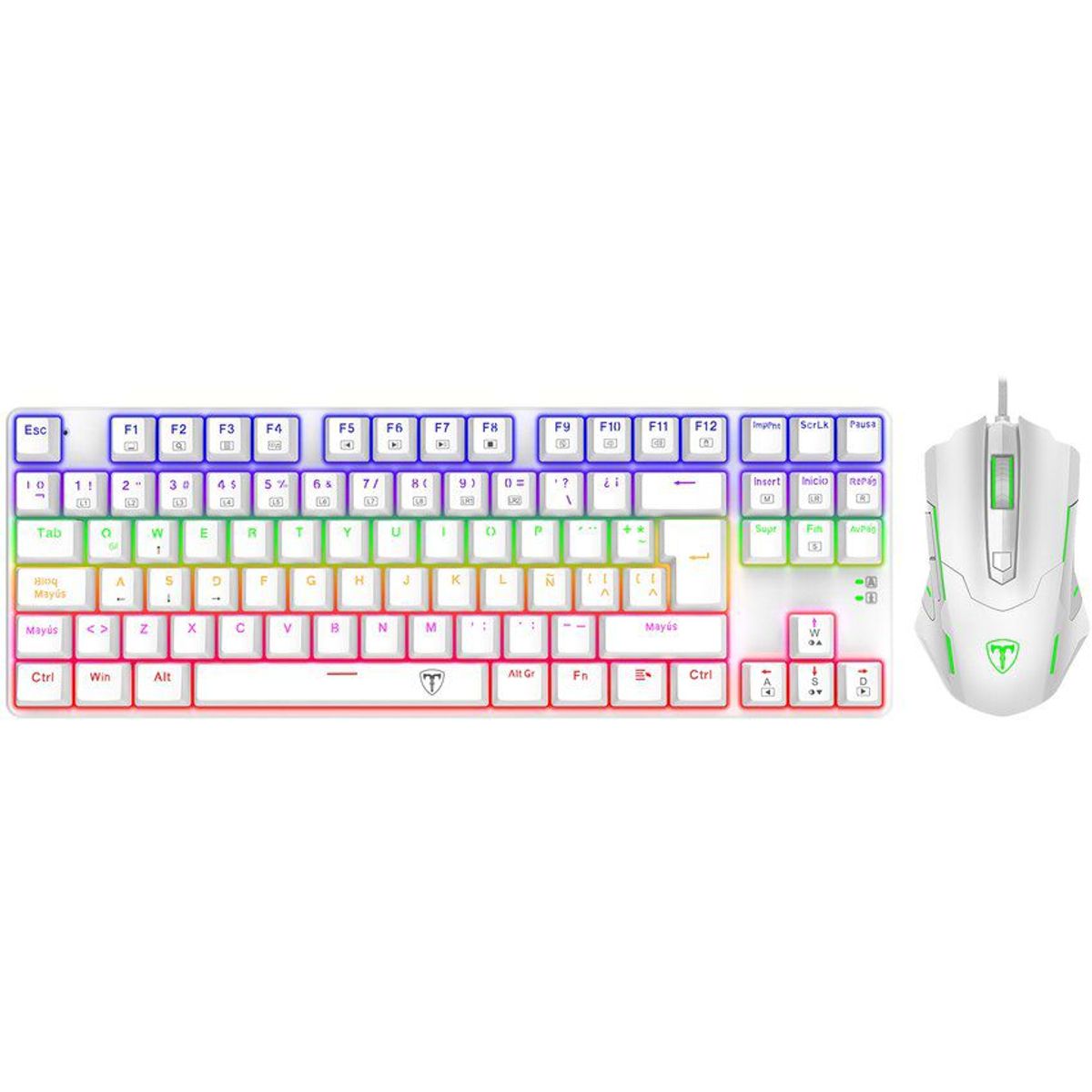 T DAGGER - Combo gamer t-dagger tgk313w + tgm206w - blanco