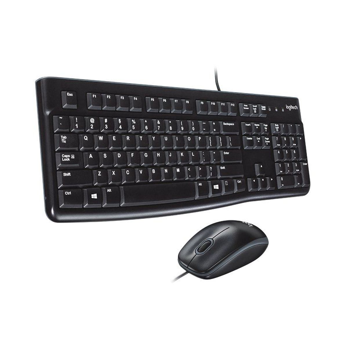 LOGITECH - Combo Kit Logitech MK120 Teclado y Mouse Alámbrico USB Clases - Negro