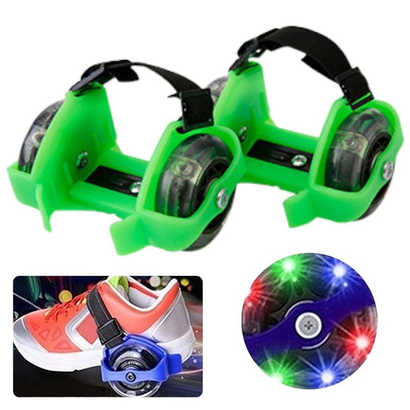 OEM - Patines de 2 Ruedas para Zapatos Zapatillas Ajustables Niños
