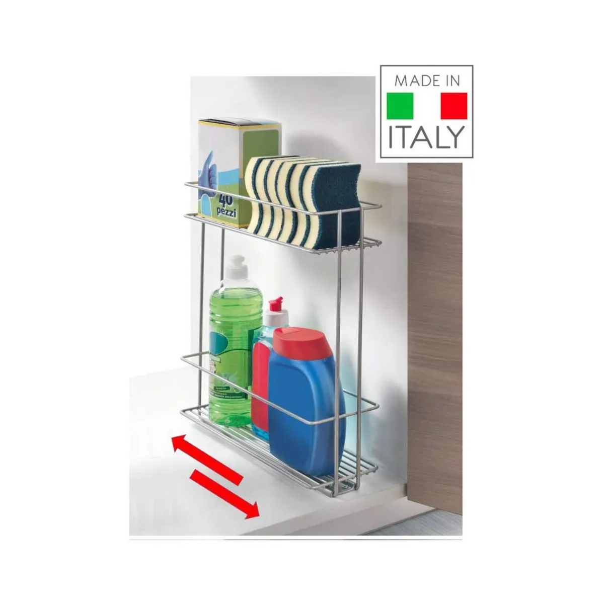 METALTEX - Organizador de limpieza deslizante