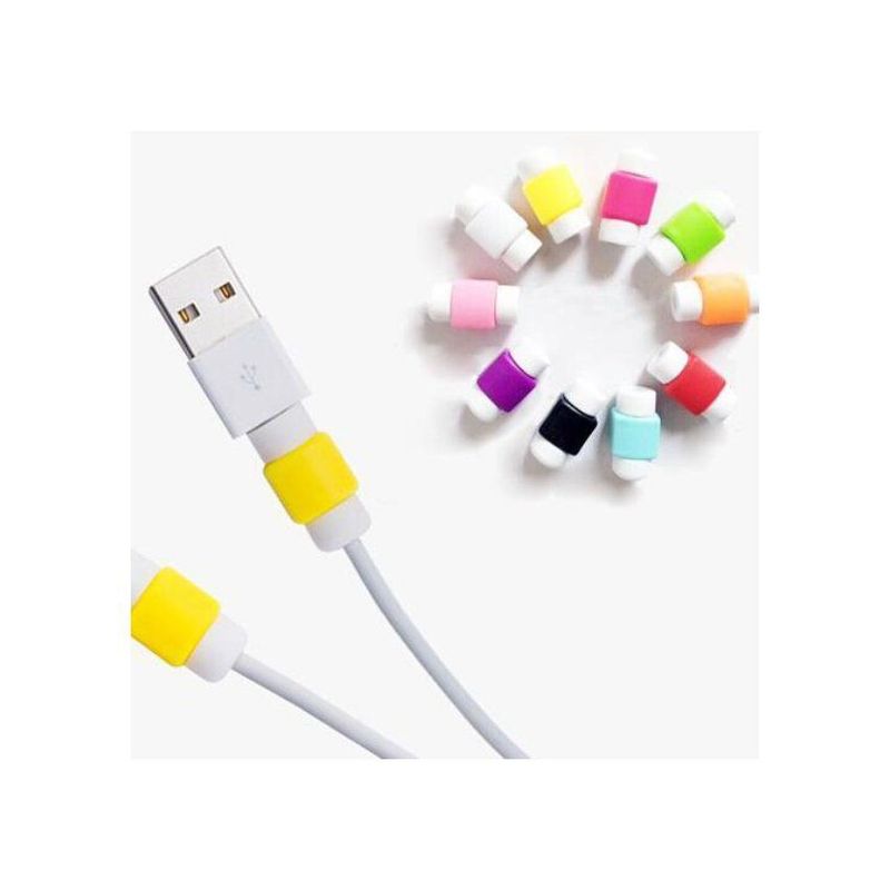 GENERICO - Protector de cable lightning / color entero 10 unidades