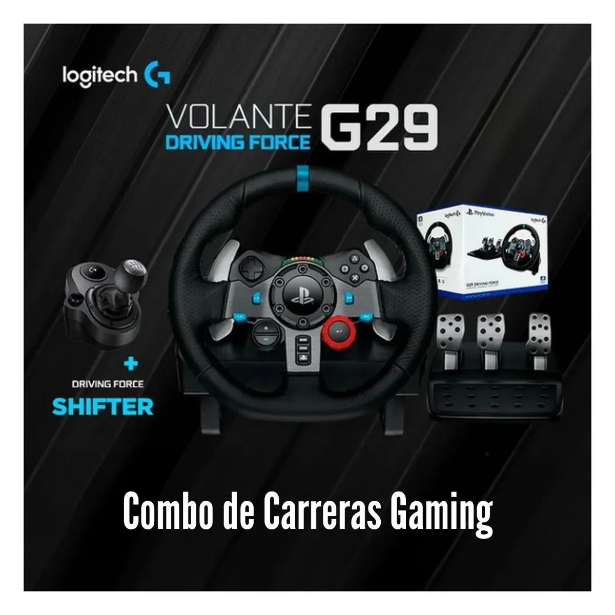 LOGITECH - Logitech - timón pedal g29 driving force incluye palanca ps4 ps5