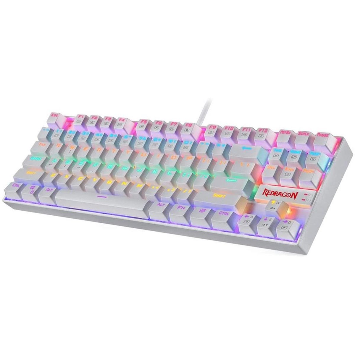 REDRAGON - Redragon - Teclado Kumara K552-KR Rainbow TKL Switch Red - White