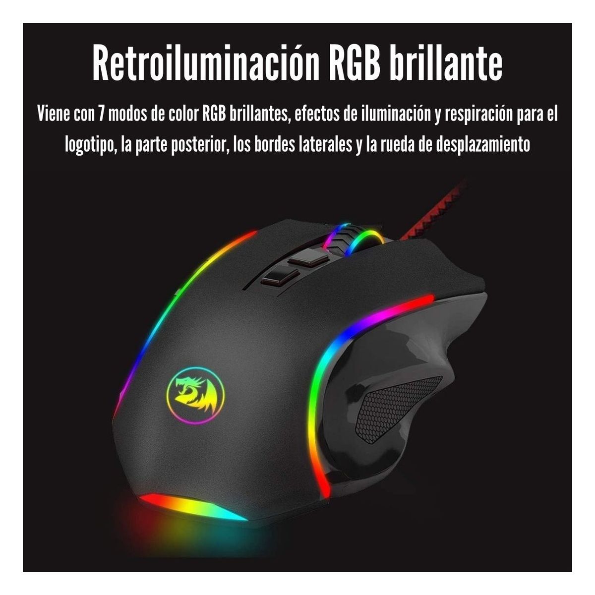 REDRAGON - Redragon - mouse griffin m607 rgb 7 botones programables - black