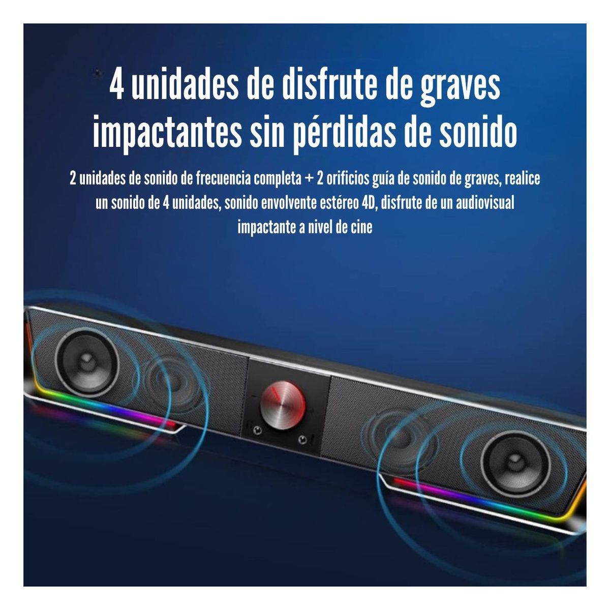 REDRAGON - Redragon - parlante darknets gs570 stereo soundbar bluetooth usb