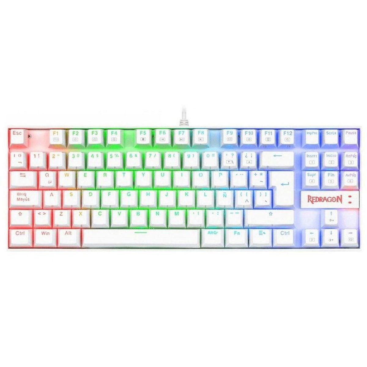 REDRAGON - Redragon - Teclado Kumara K552 RGB TKL Switch Red Spa - White