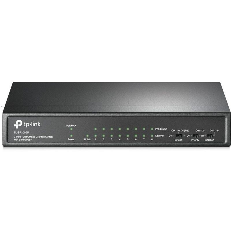 TP LINK - TP-Link - Switch TL-SF1009P 9 Puertos 10/100 Mbps 8 Puertos POE+